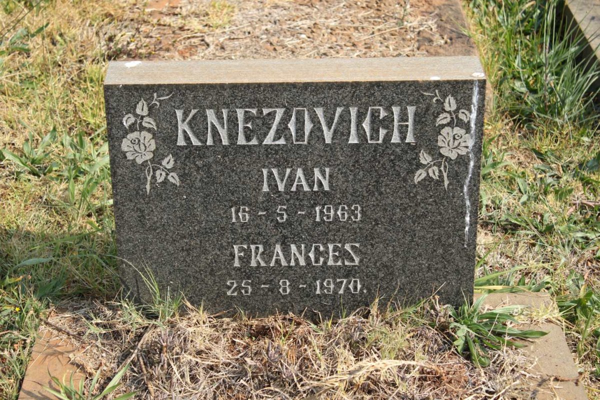 KNEZOVICH Ivan -1963 &amp; Frances -1970