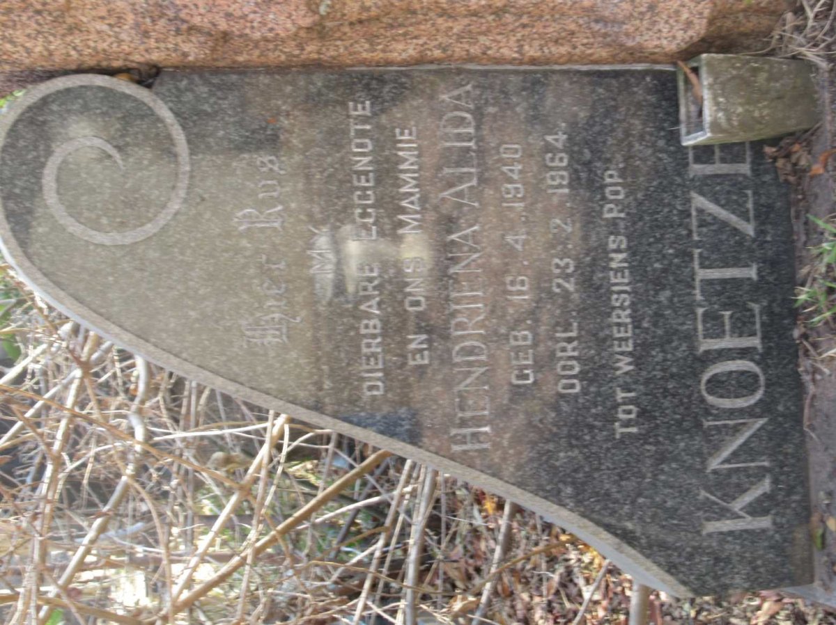 KNOETZE Hendriena Alida 1940-1964