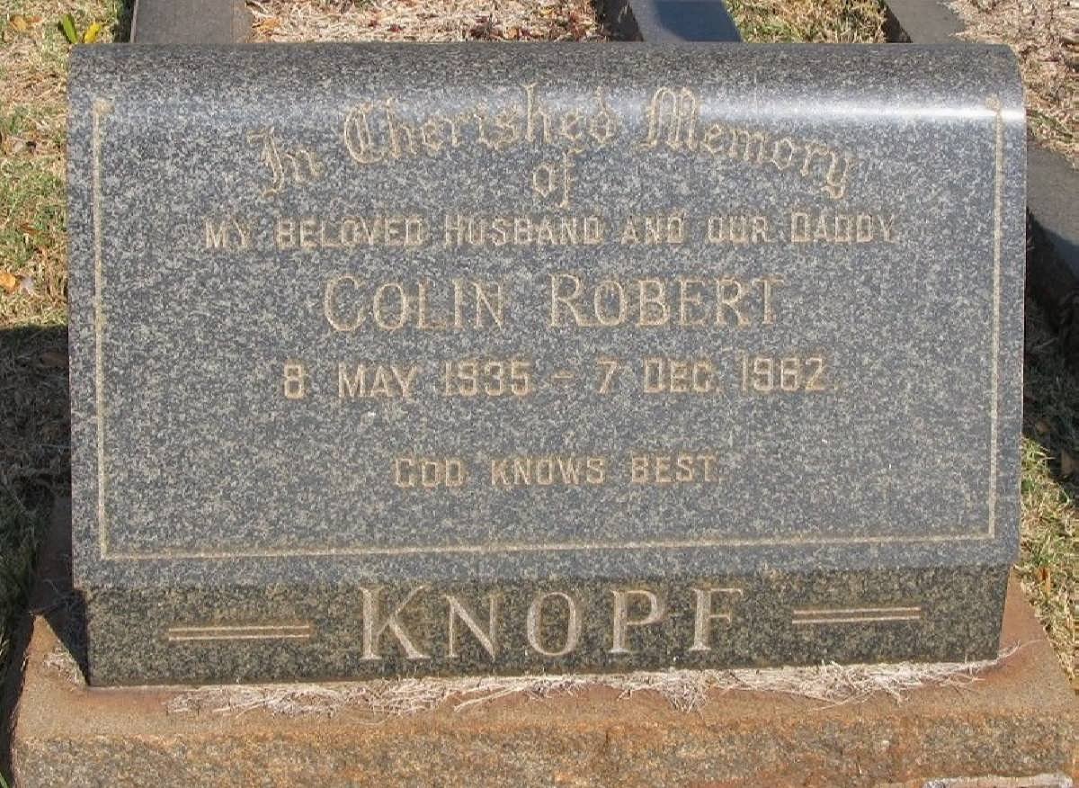 KNOPF Colin Robert 1935-1962