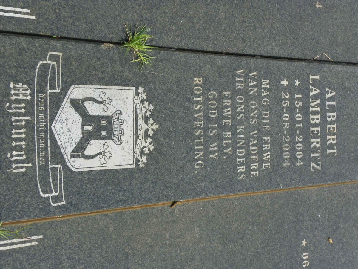 KNOETZE Martin Johannes 1929- &amp; Aletta Herculina Gertruida COETZEE 1934-2004 :: MYBURGH Albert Lambertz 2004-2004