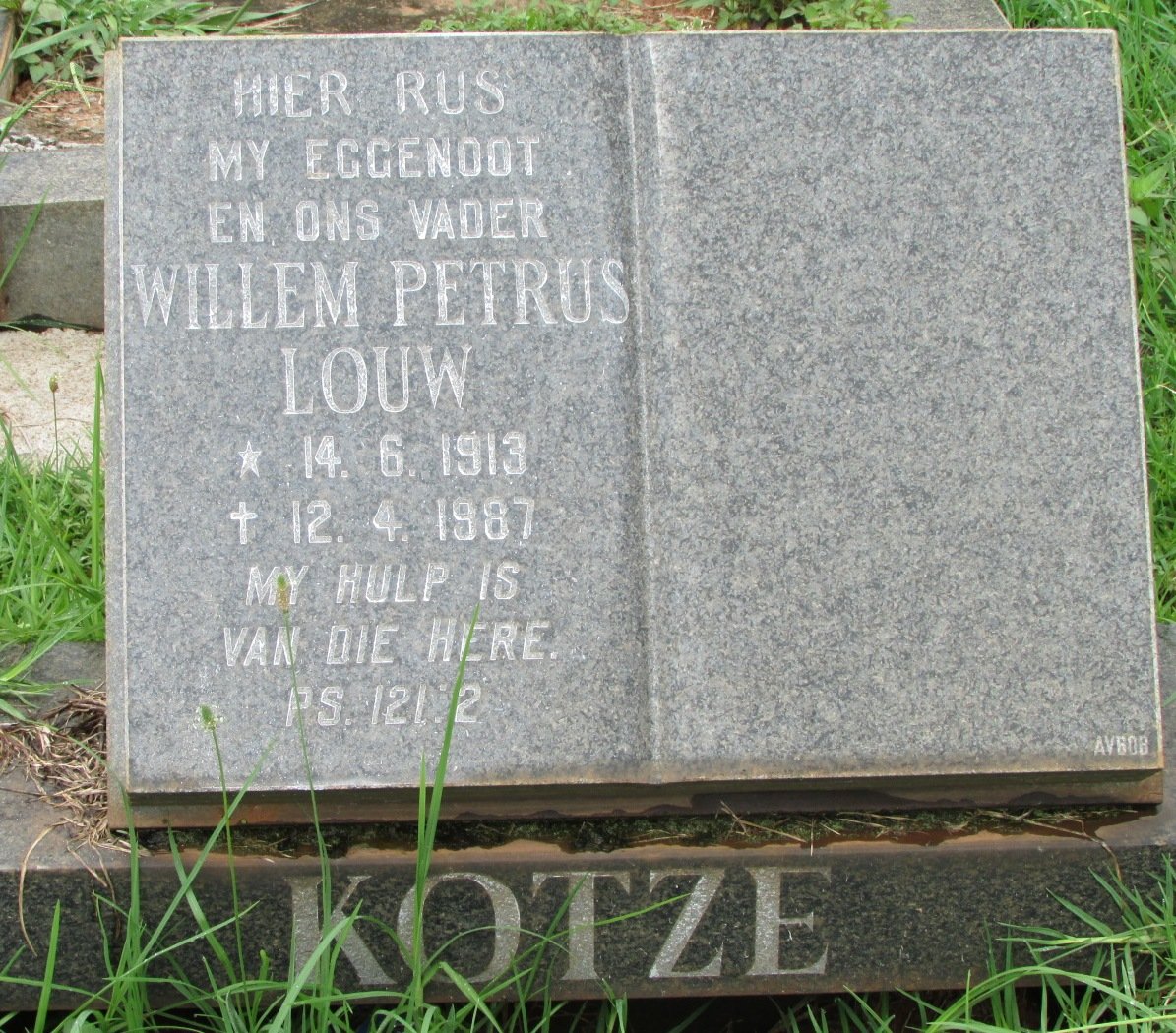 KOTZE Willem Petrus Louw 1913-1987