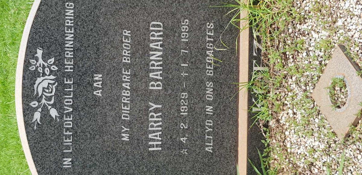 KOTZE Harry Barnard 1929-1995
