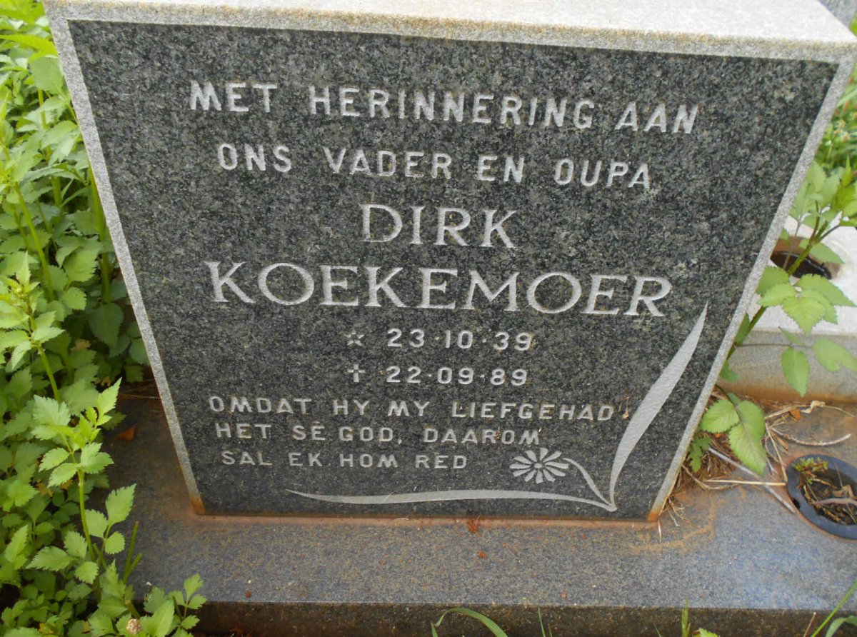KOEKEMOER Dirk 1939-1989