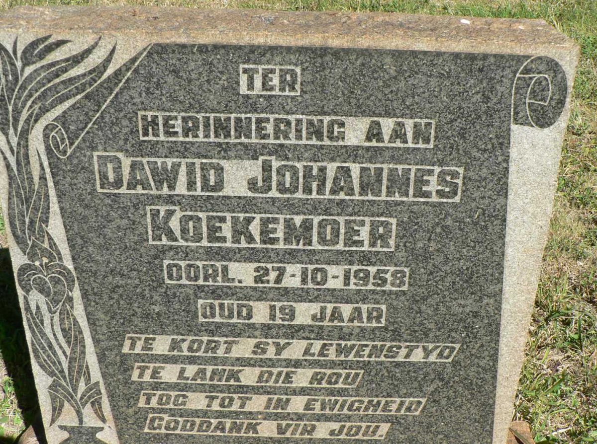 KOEKEMOER Dawid Johannes -1958