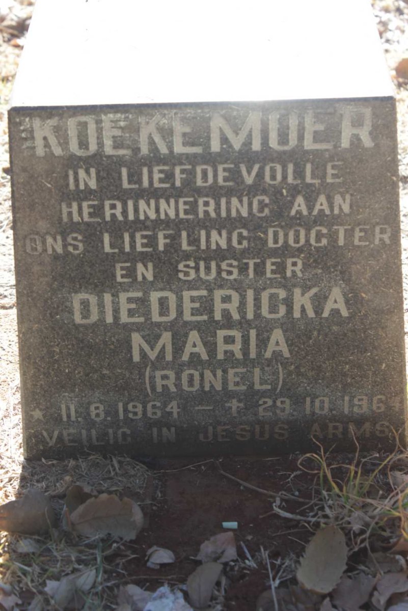 KOEKEMOER Diedericka Maria 1964-1964