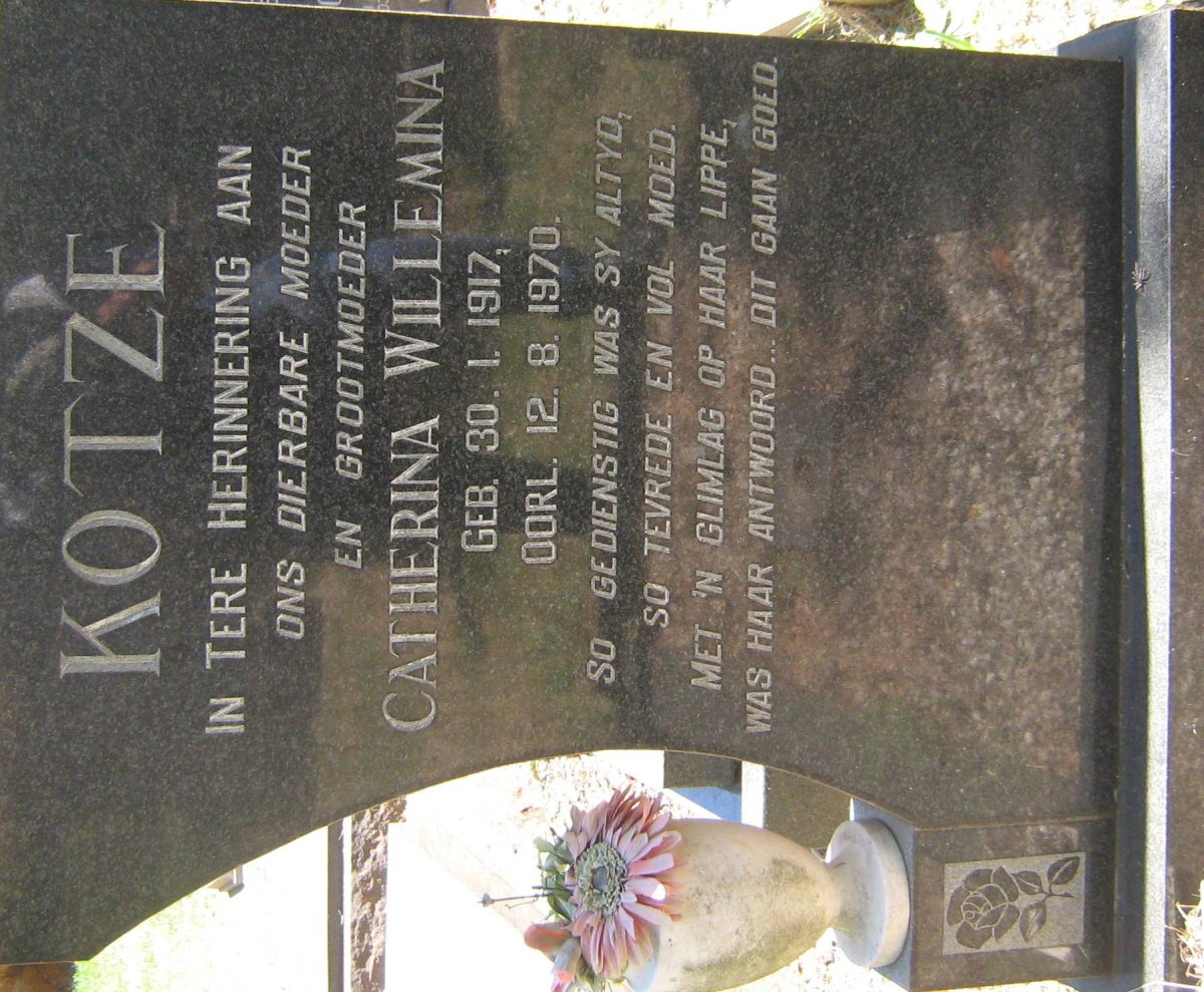 KOTZE Catherina Willemina 1917-1970