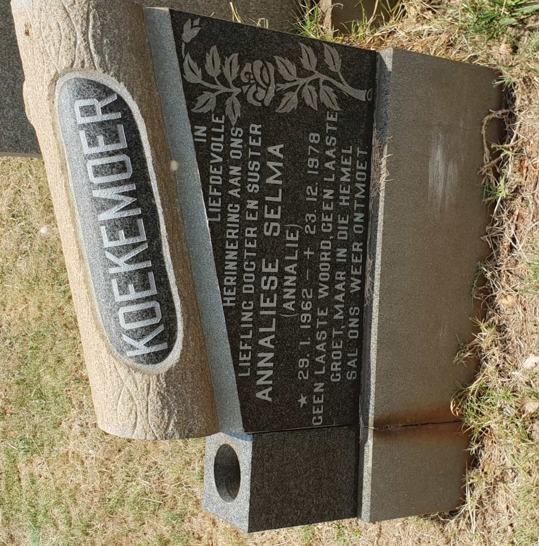KOEKEMOER Annaliese Selma 1962-1978