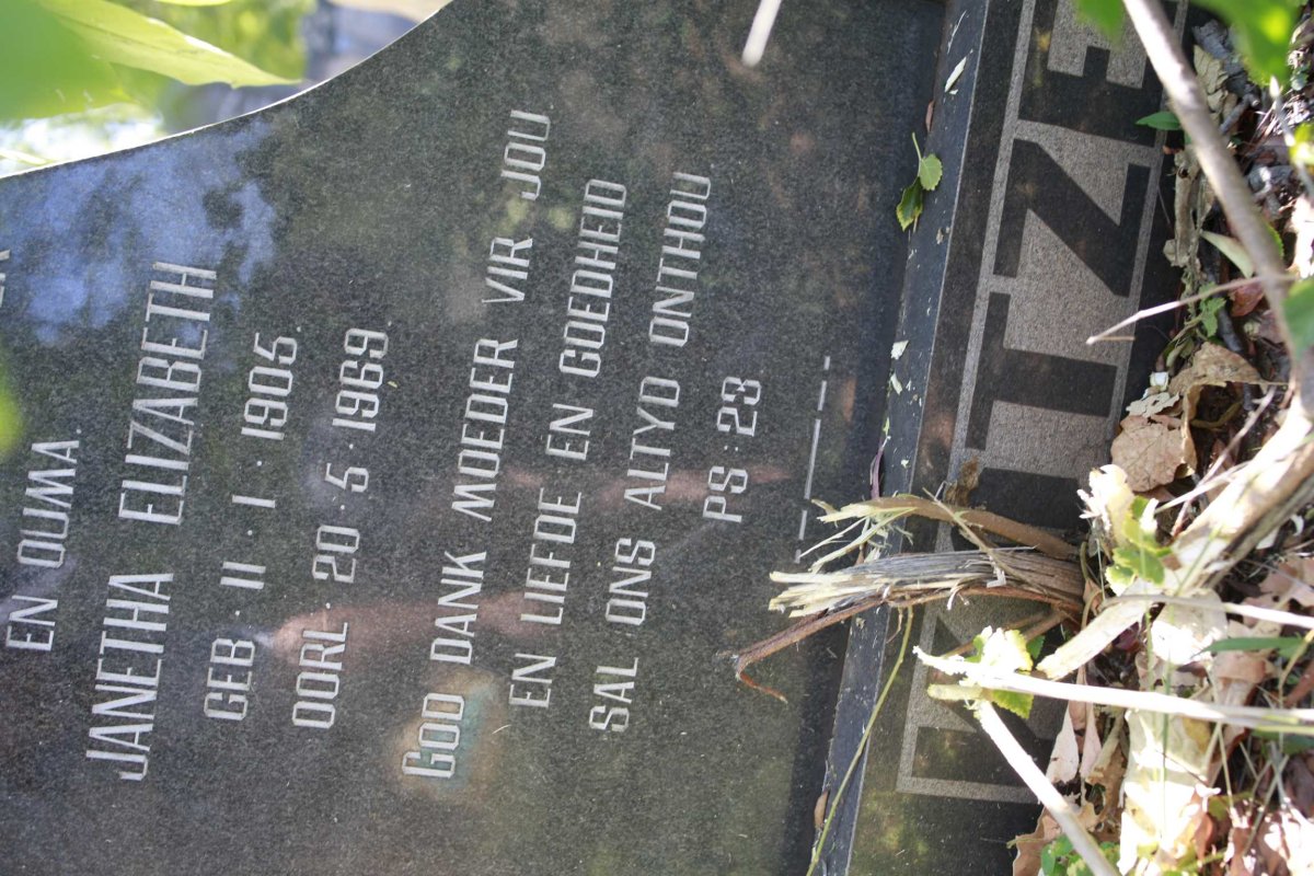 KOTZE Janetha Elizabeth 1905-1969
