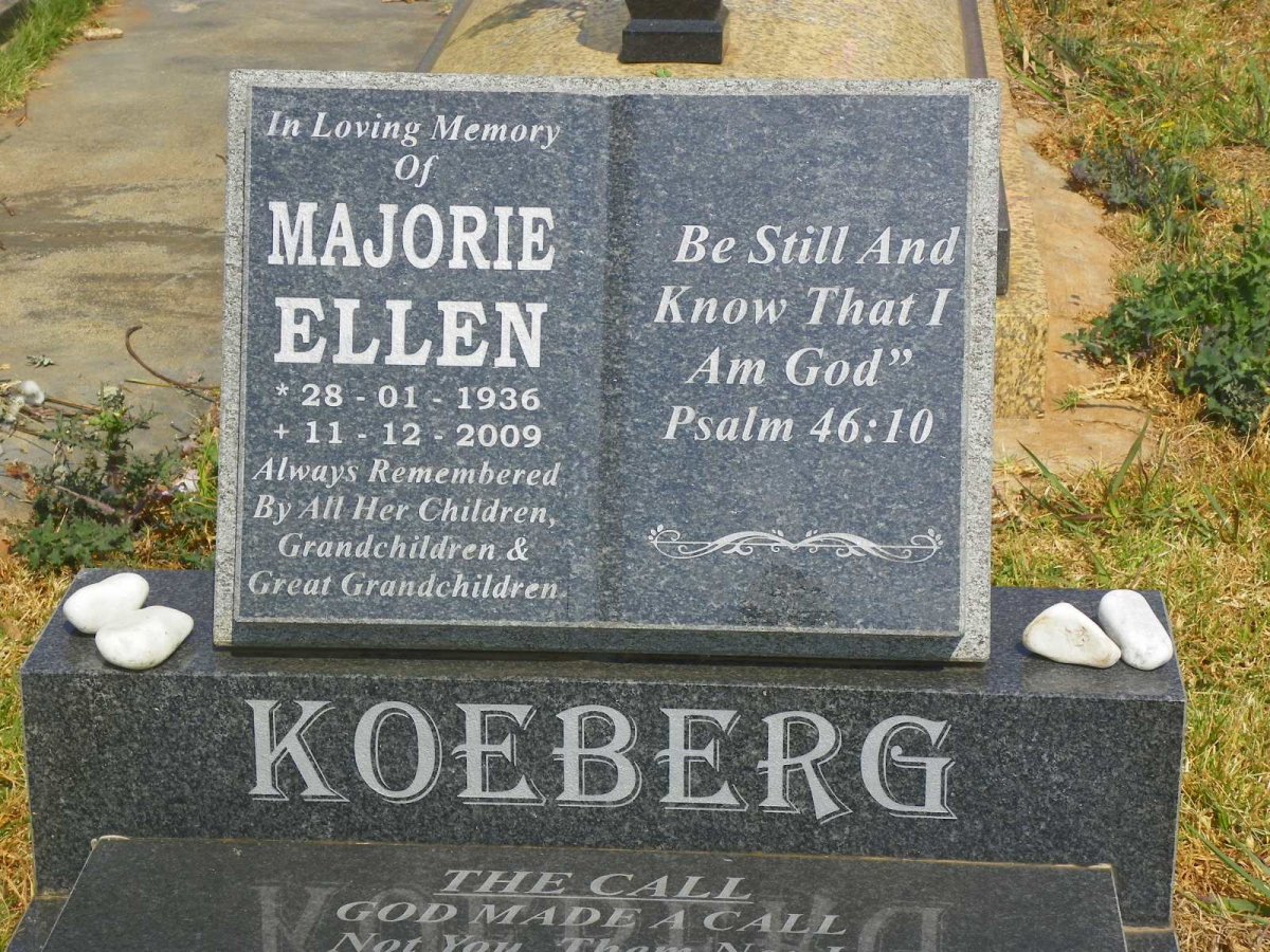 KOEBERG Majorie Ellen 1936-2009