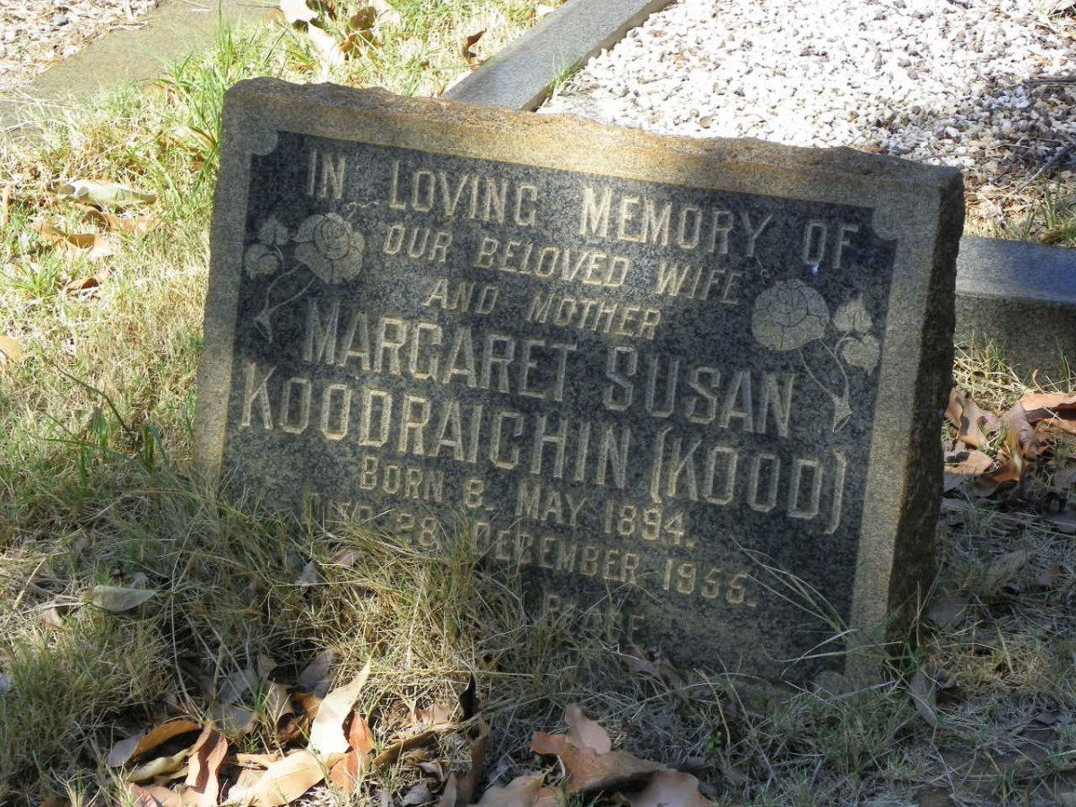KOODRAICHIN Margaret Susan 1894-1955