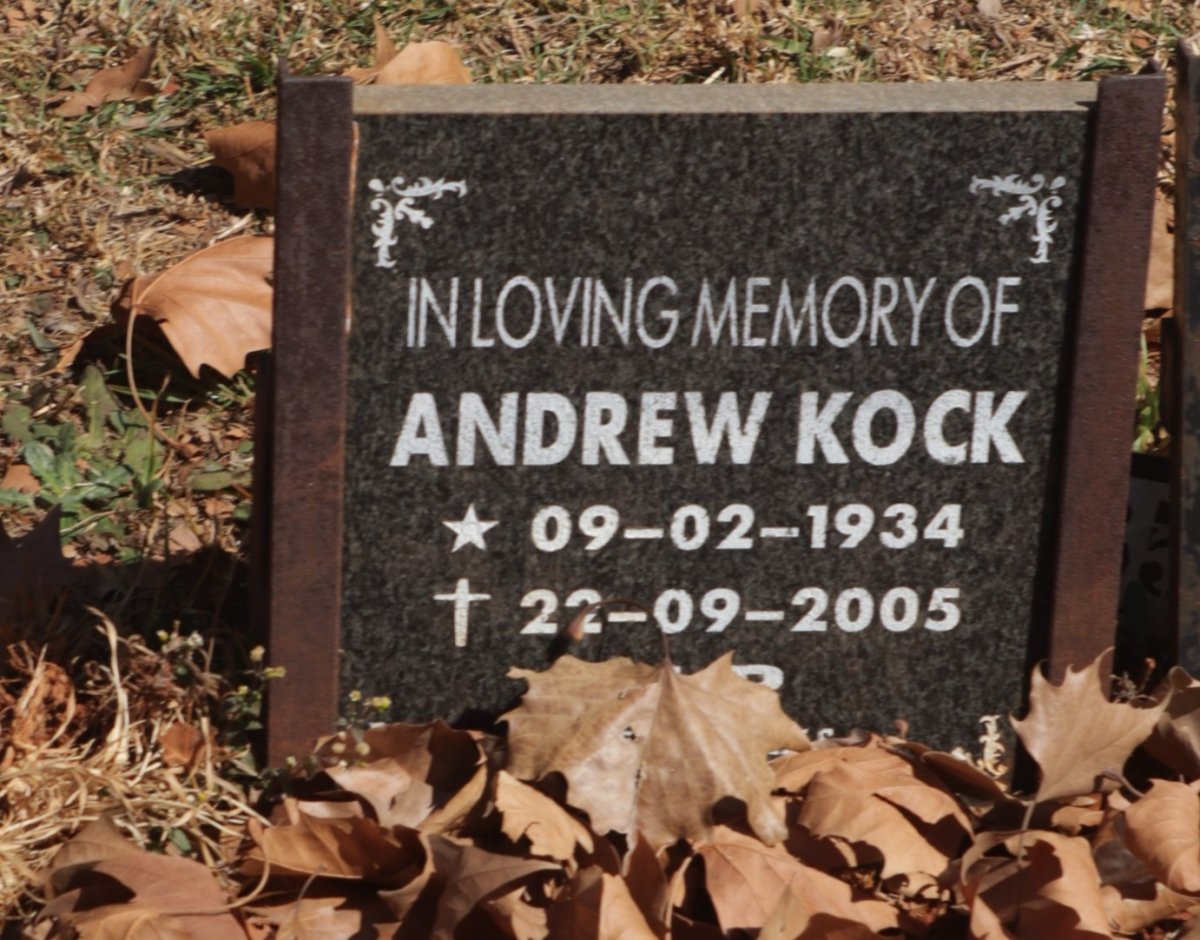 KOCK Andrew Benjamin 1934-2005 &amp; Helen Susan 1934-2010