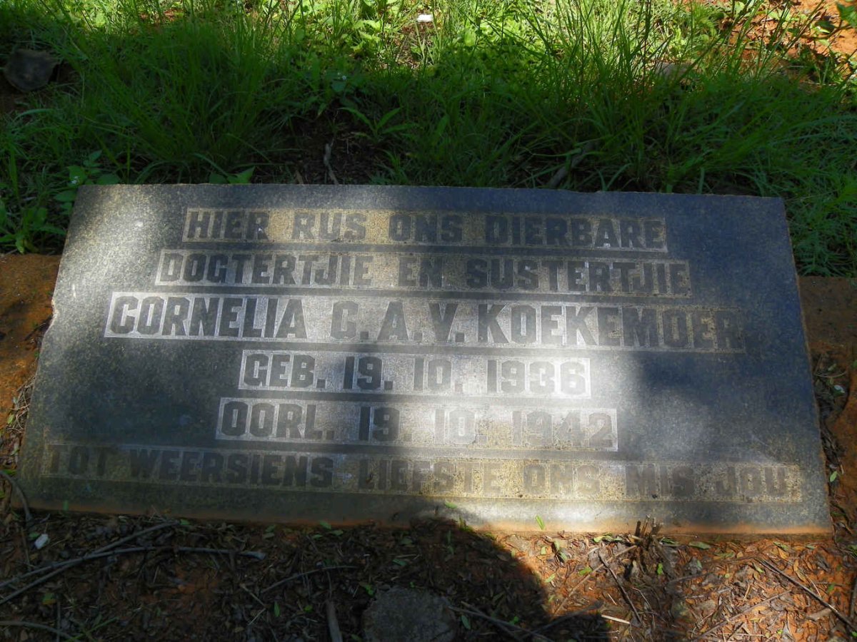 KOEKEMOER Cornelia C.A.V. 1936-1942
