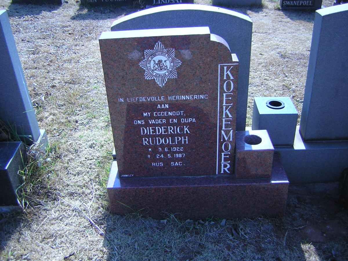 KOEKEMOER Diederick Rudolph 1922-1987