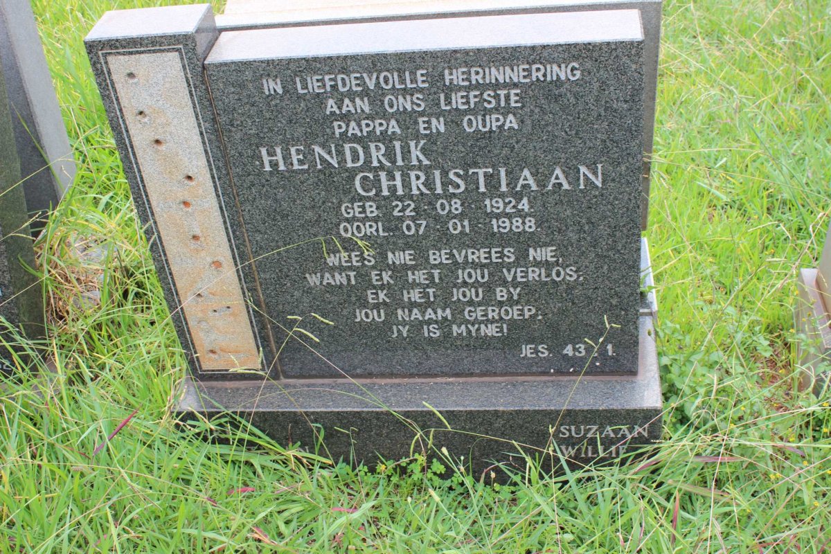 KOTZE Hendrik Christiaan 1924-1988