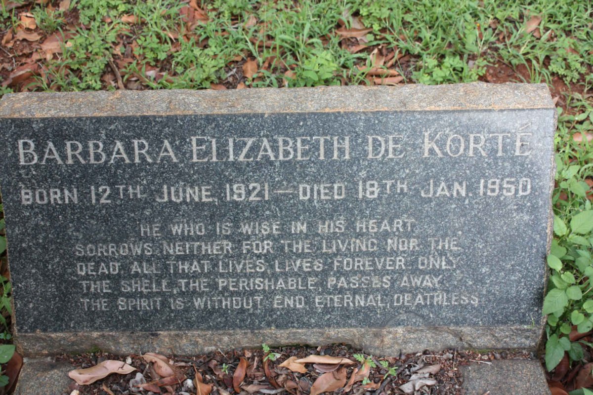 KORTÉ Barbara Elizabeth, de 1921-1950