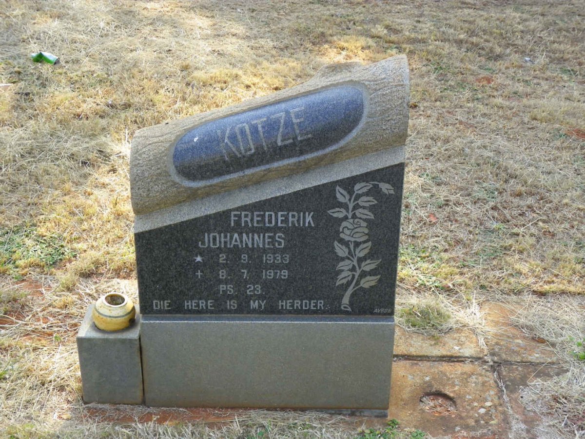 KOTZE Frederik Johannes 1933-1979