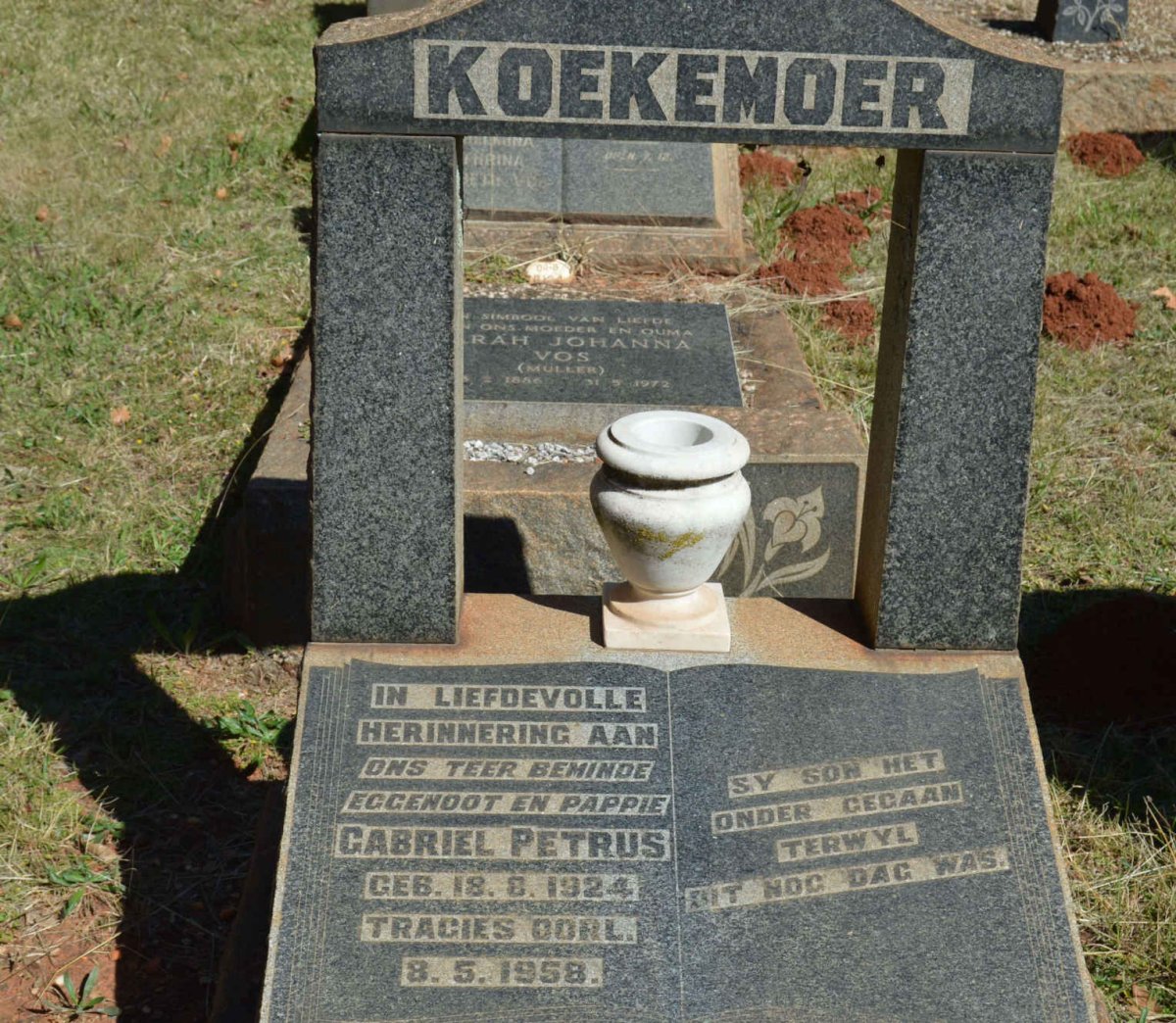 KOEKEMOER Gabriel Petrus 1924-1958