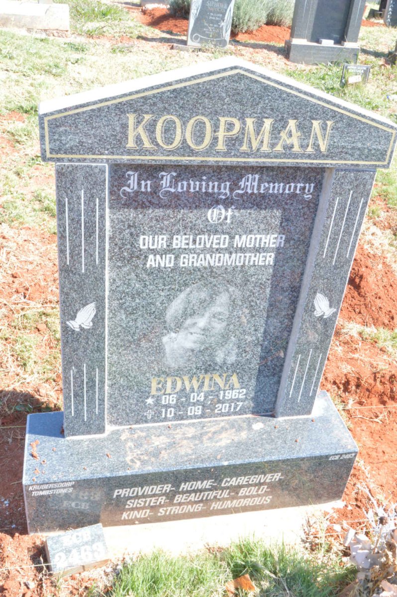 KOOPMAN Edwina 1962-2017