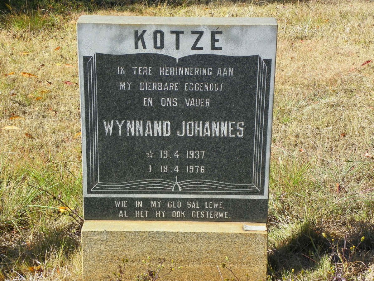 KOTZE Wynand Johannes 1937-1976