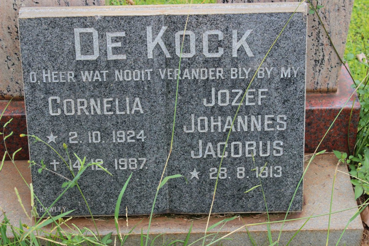 KOCK Jozef Johannes Jacobus, de 1913- &amp; Cornelia 1924-1987