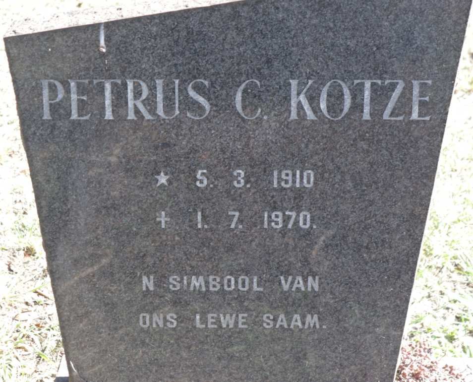 KOTZE Petrus C. 1910-1970