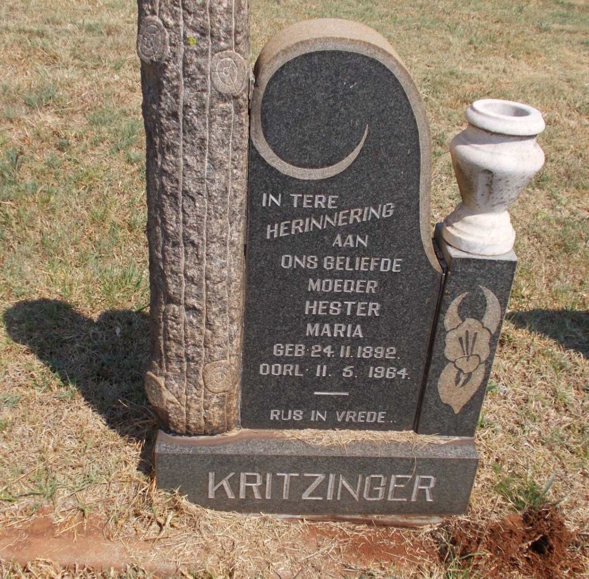 KRITZINGER Hester Maria 1892-1964