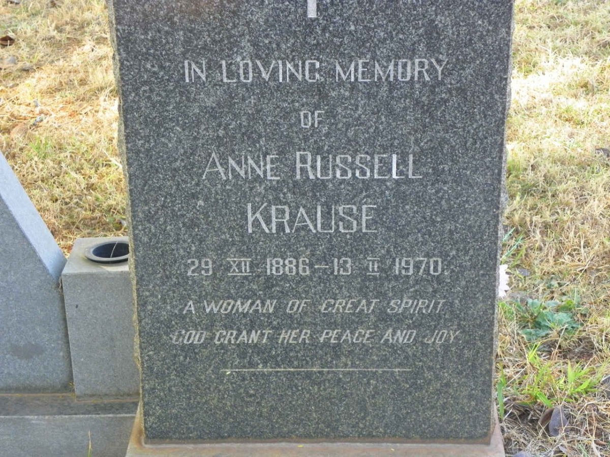 KRAUSE Anne Russell 1886-1970