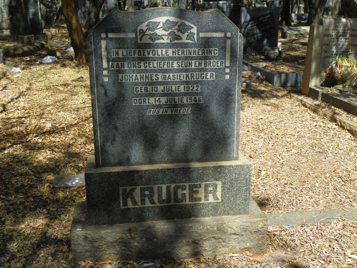 KRUGER Johannes 1922-1946