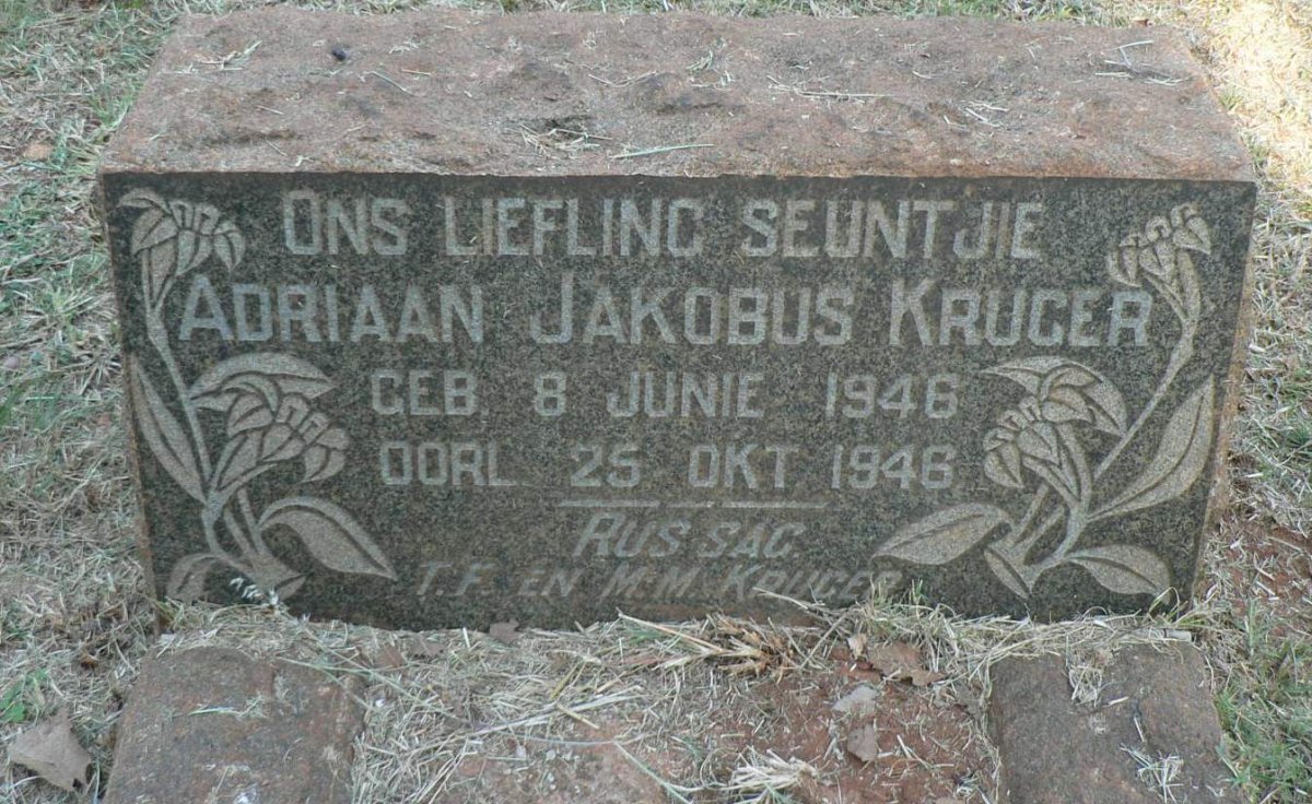 KRUGER Adriaan Jakobus 1946-1946