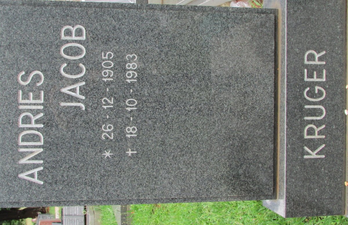 KRUGER Andries Jacob 1905-1983