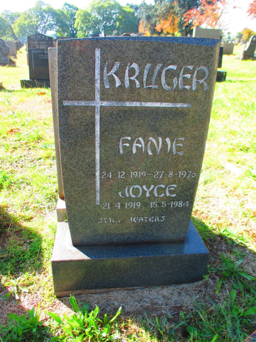 KRUGER Fanie 1919-1976 &amp; Joyce 1919-1984
