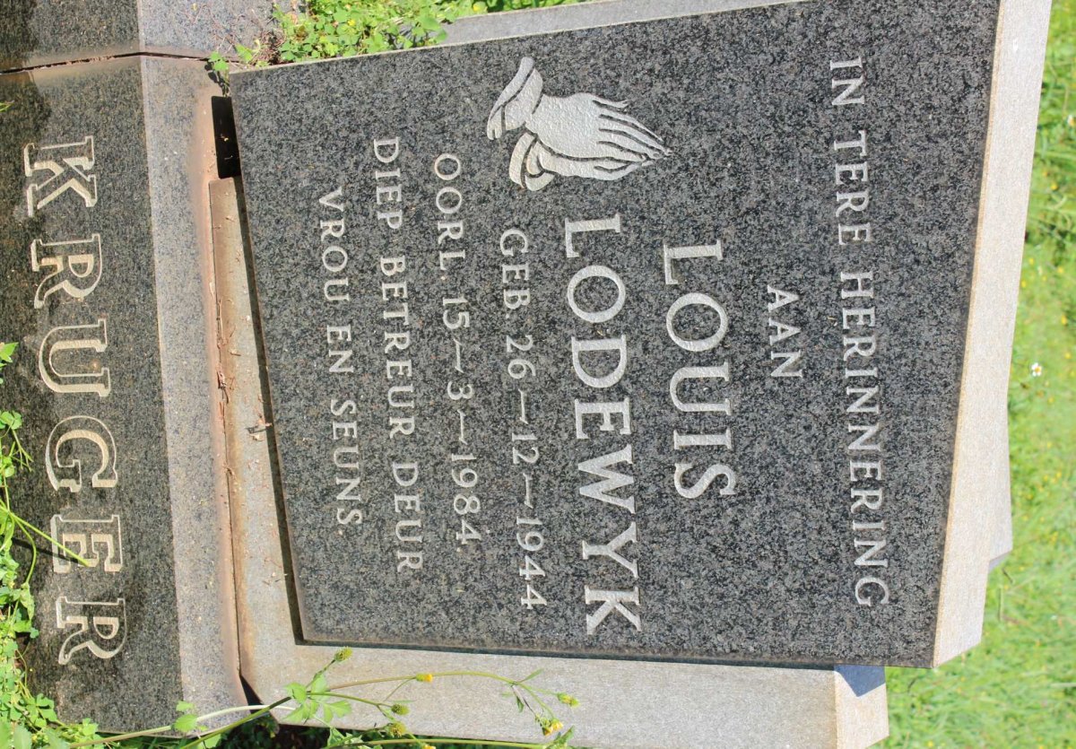 KRUGER Louis Lodewyk 1944-1984