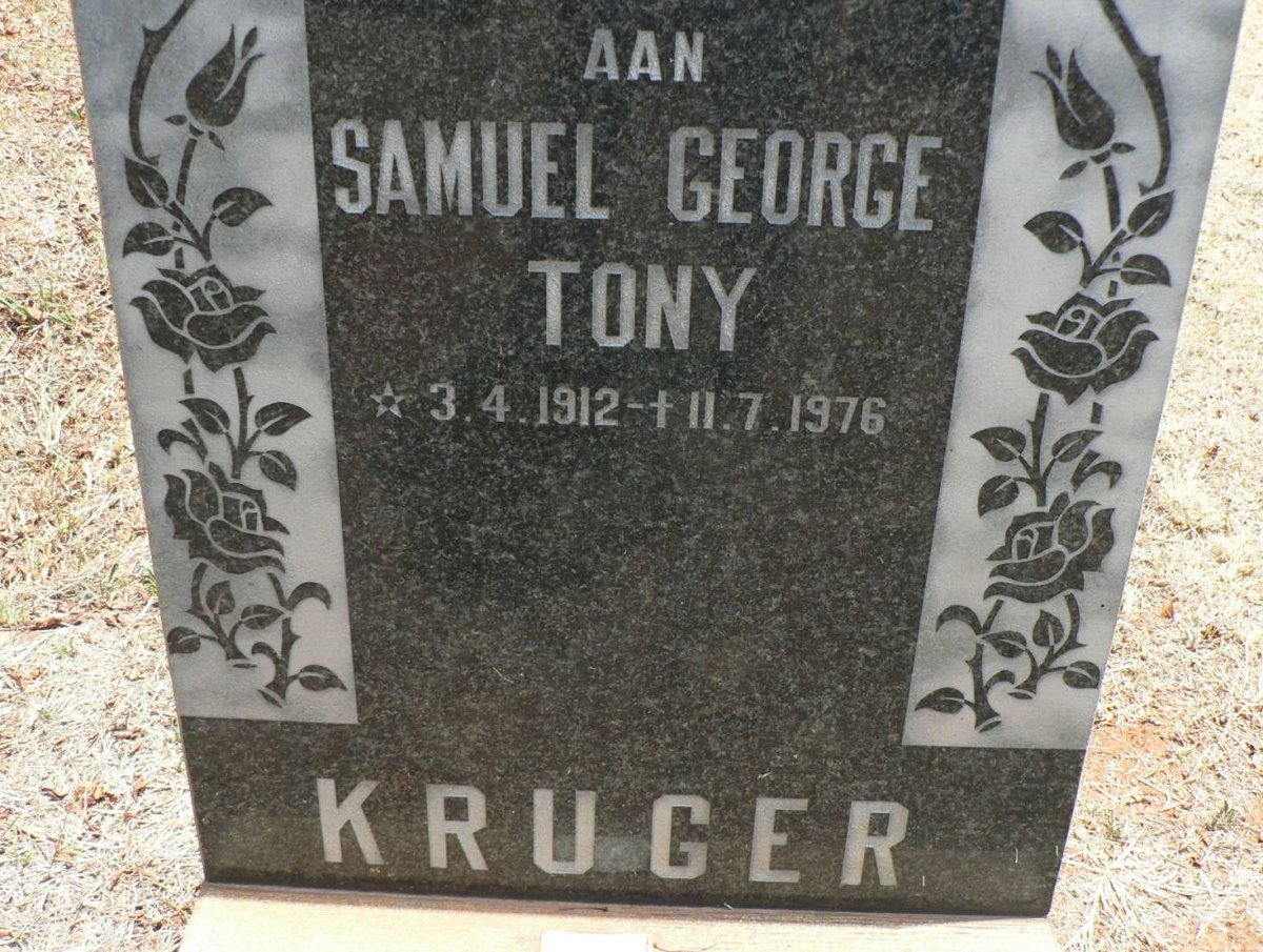 KRUGER Samuel George Tony 1912-1976