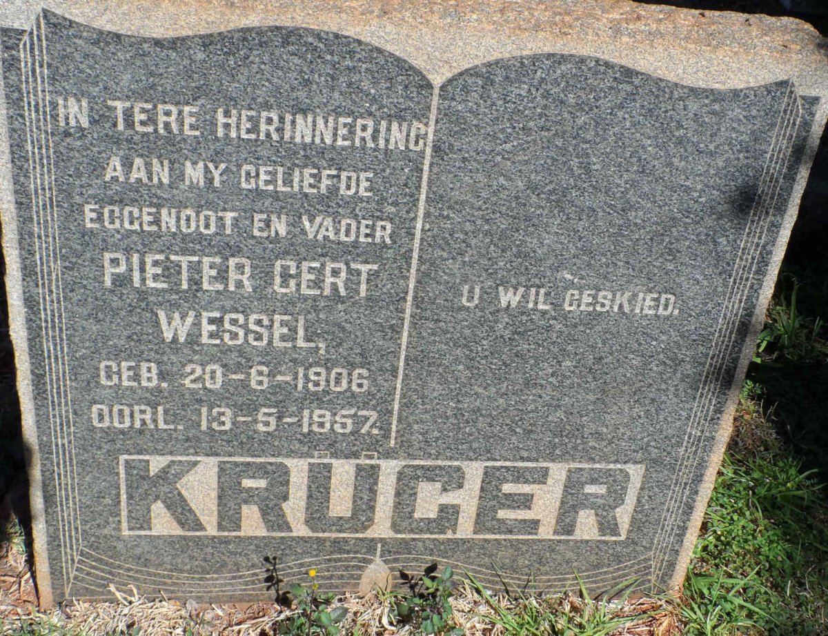 KRUGER Pieter Gert Wessel 1906-1957