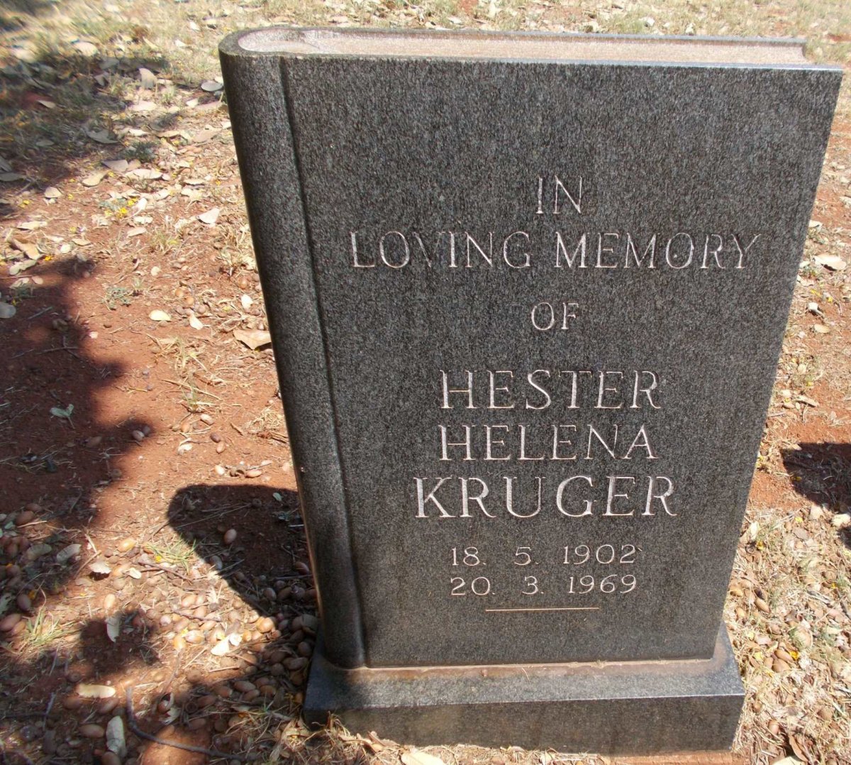 KRUGER Hester Helena 1902-1969