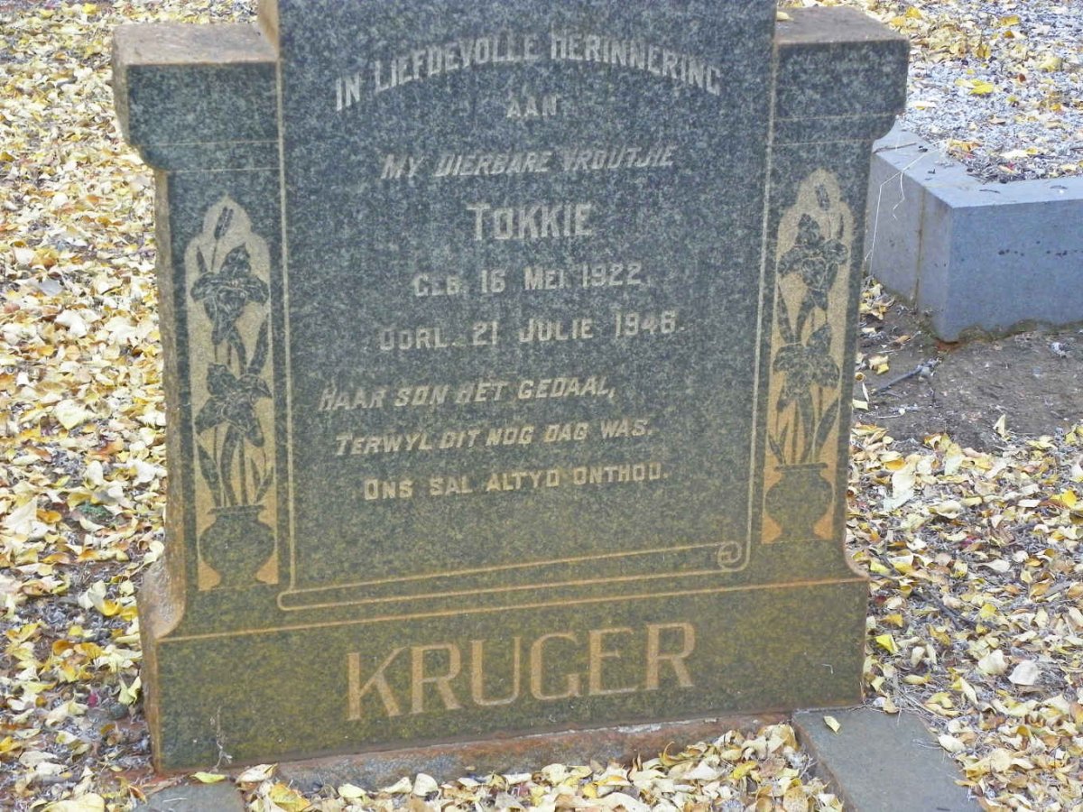 KRUGER Tokkie 1922-1946