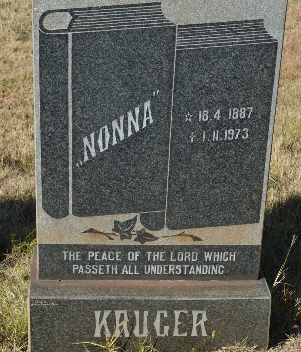 KRUGER Nonna 1887-1973