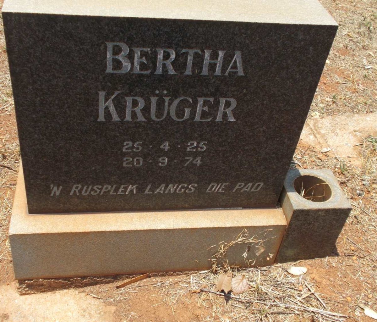 KRÜGER Bertha 1925-1974