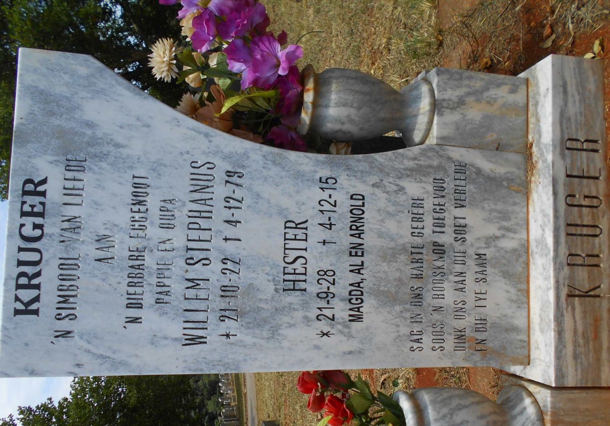 KRUGER Willem Stephanus 1922-1979 &amp; Hester 1928-2015