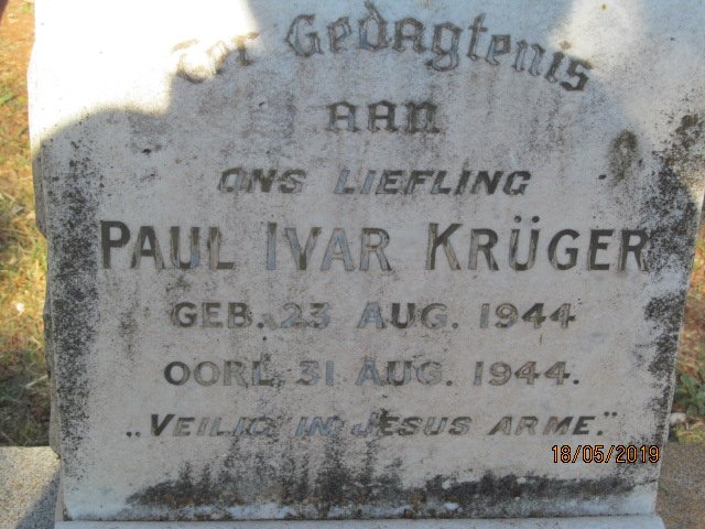 KRUGER Paul Ivar 1944-1944
