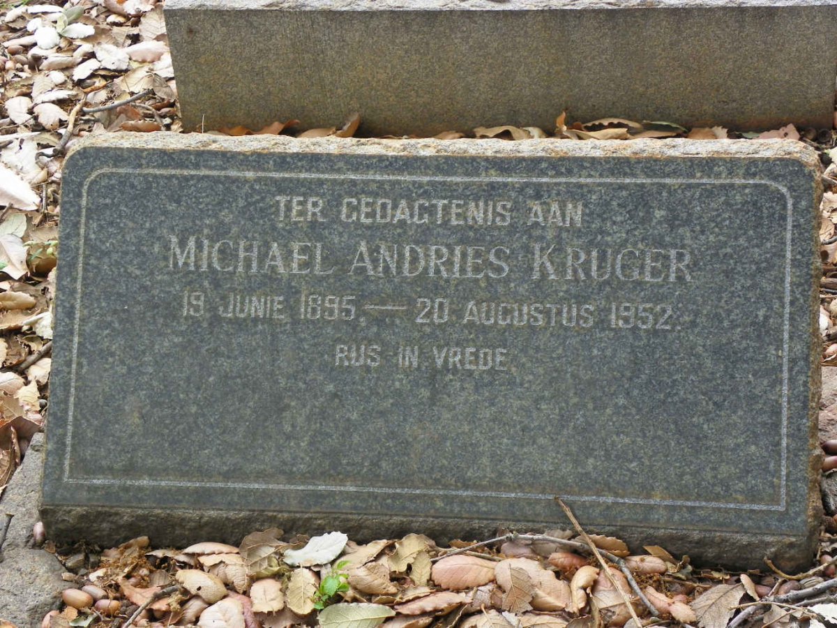 KRUGER Michael Andries 1895-1952