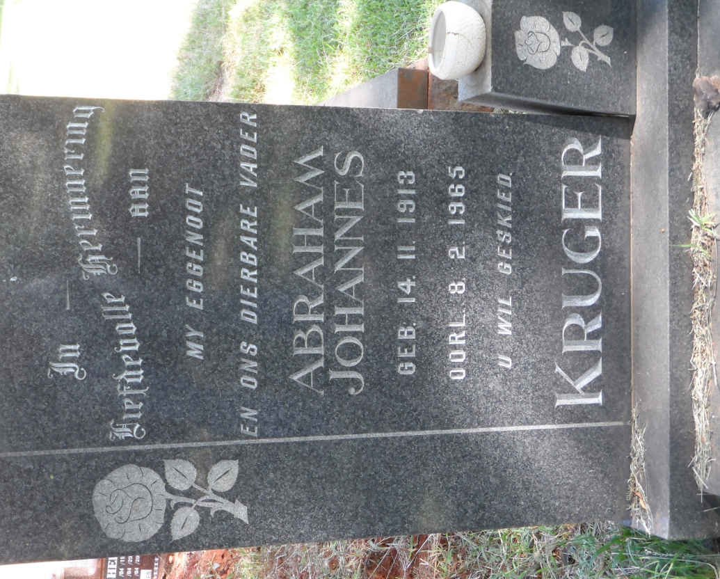 KRUGER Abraham Johannes 1913-1965