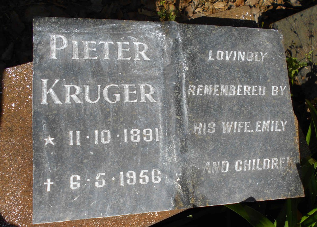 KRUGER Pieter 1891-1956