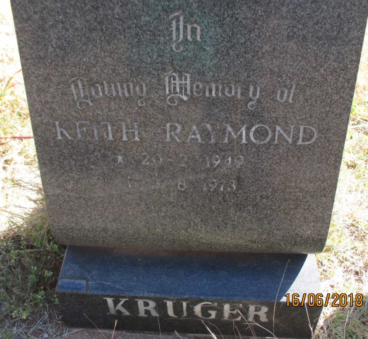 KRUGER Keith Raymond 1949-1973