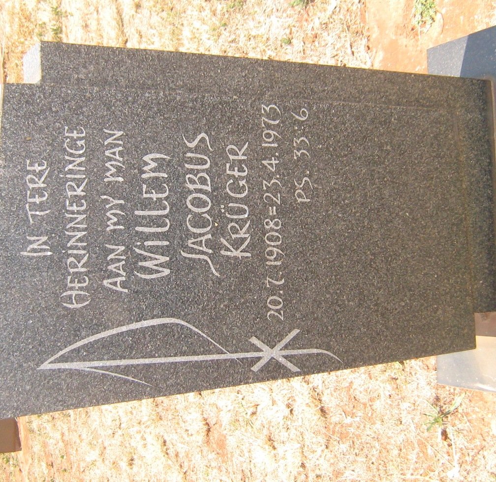 KRUGER Willem Jacobus 1908-1973
