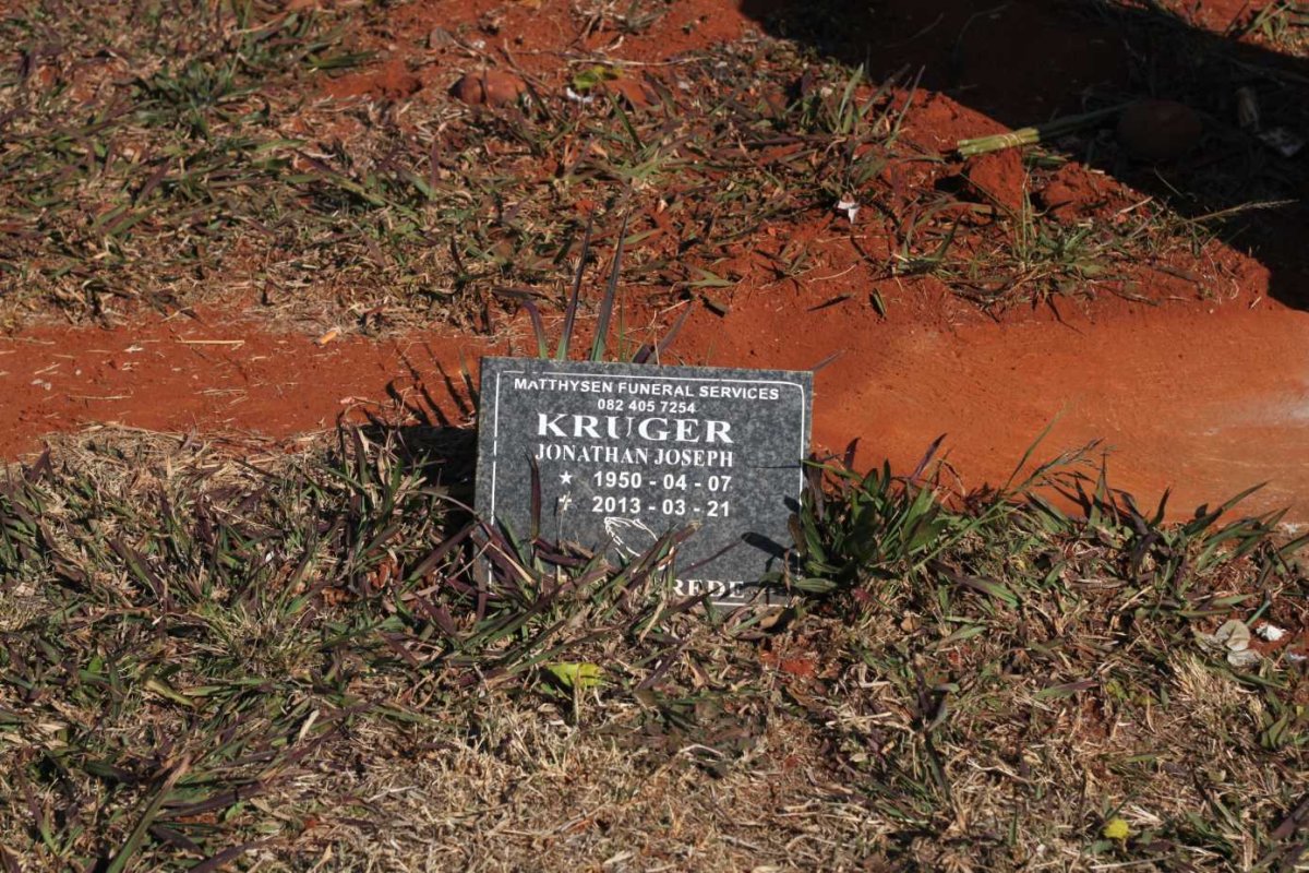 KRUGER Jonathan Joseph 1950-2013