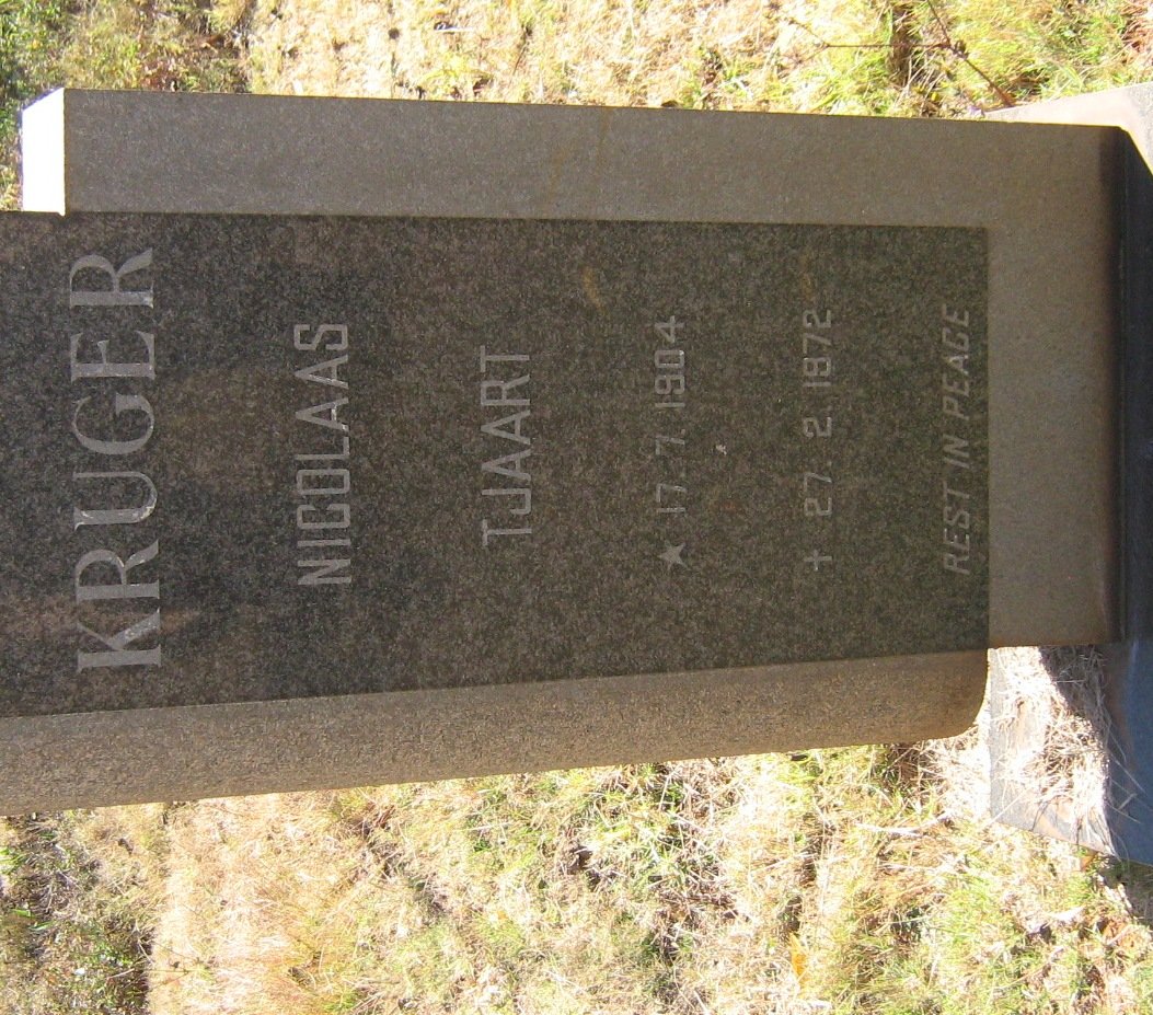 KRUGER Nicolaas Tjaart 1904-1972
