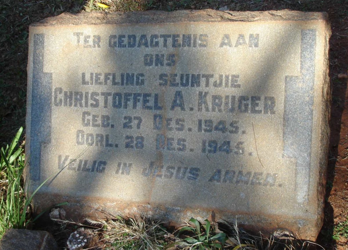 KRUGER Christoffel A. 1945-1945