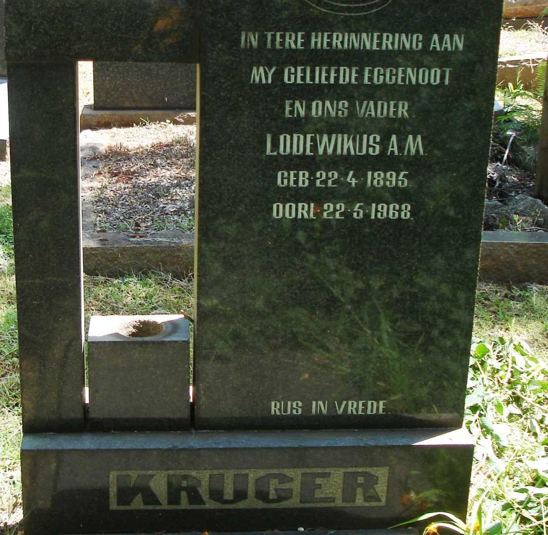 KRUGER Lodewikus A.M. 1895-1968