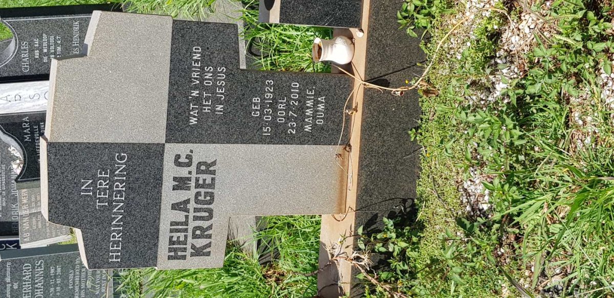 KRUGER Heila M.C. 1923-2010